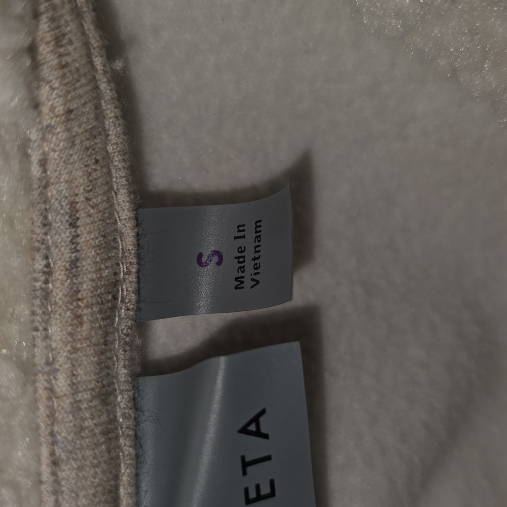 Athleta Apres Anything Sherpa Fleece Vest Oatmeal Heather Women's Size S - Picture 14 of 14